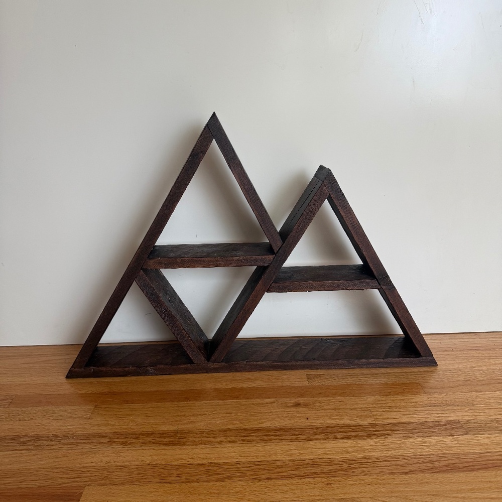 Handmade Wooden Mountain Shelf